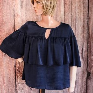 Jennifer Lopez Ruffled Top Medium